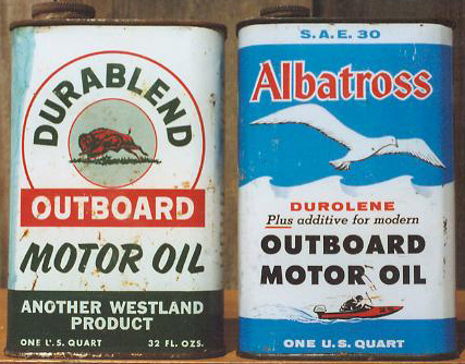 Square Motor Oil Outboard Quart Cans